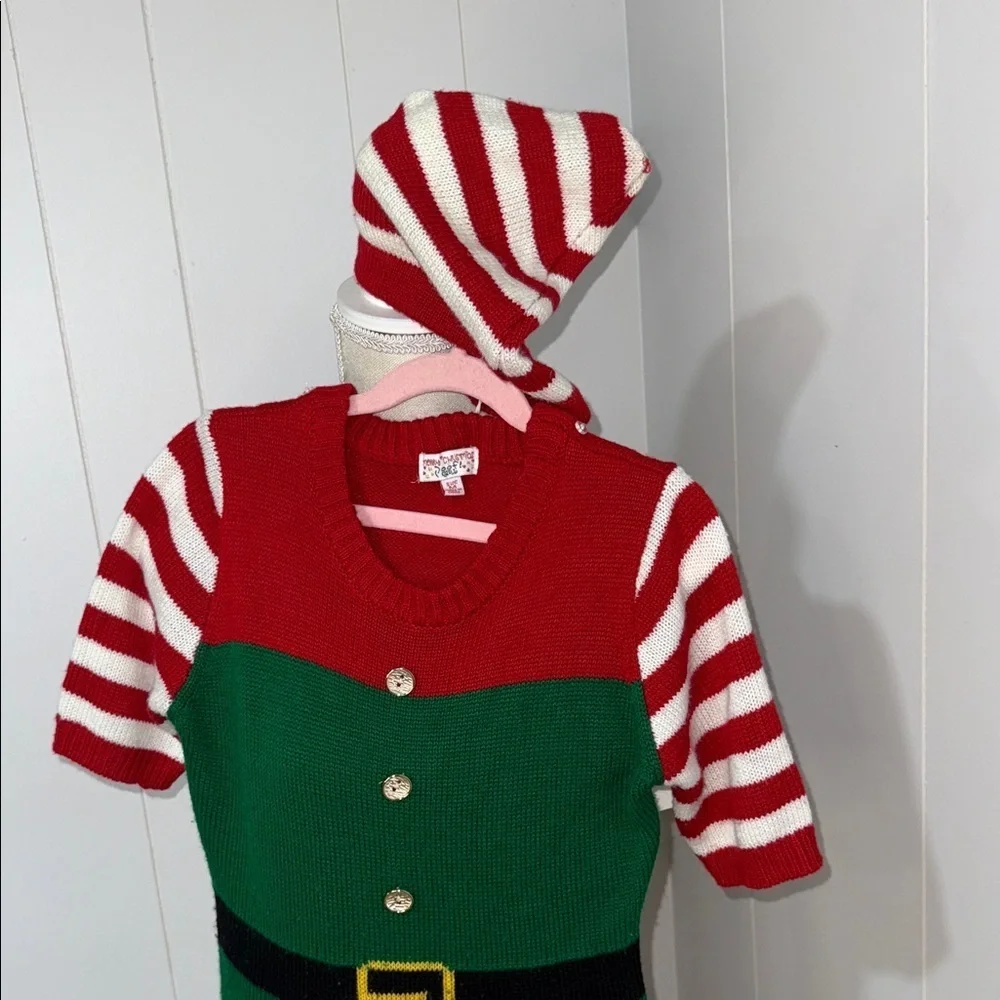 Holiday Elf dress with Hat for Kids